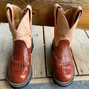 Fatbaby boots worn to an indoor wedding